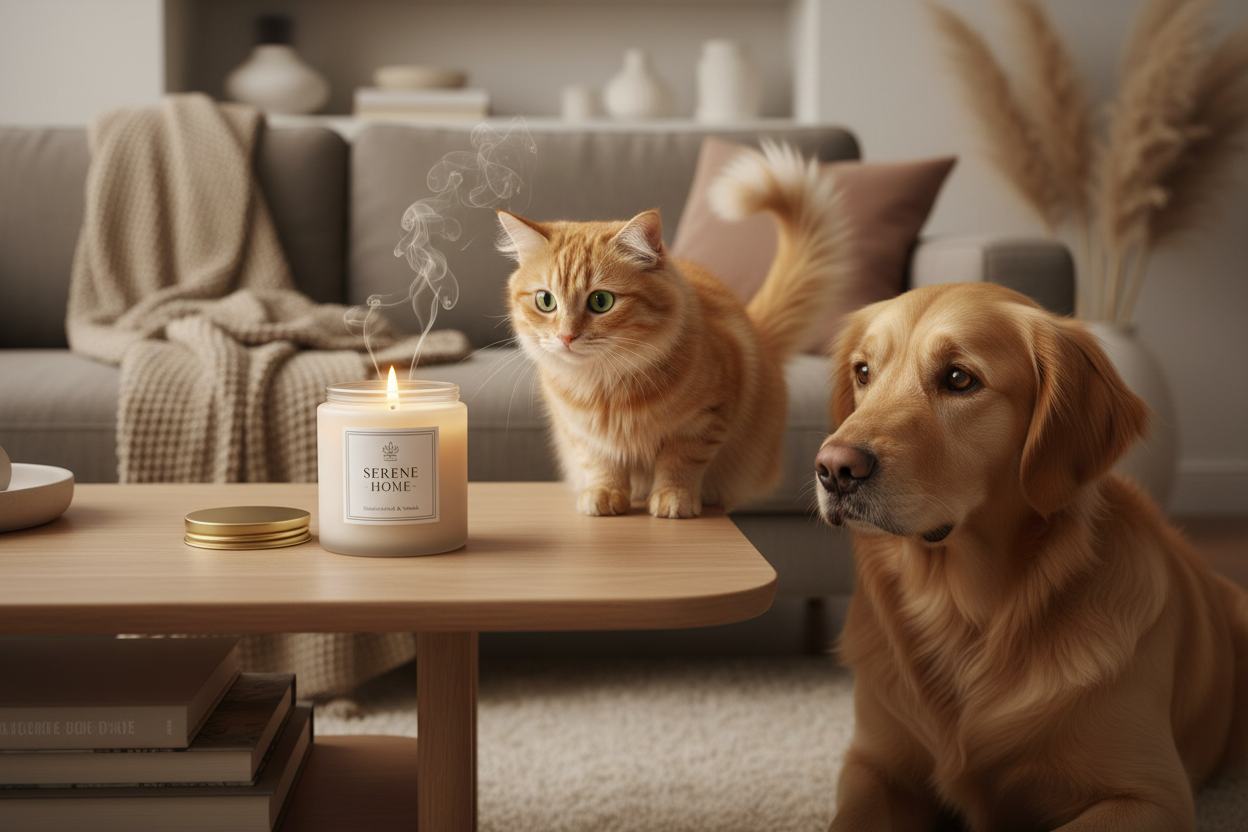 Bougies parfumées et animaux : quels dangers pour chiens et chats ?